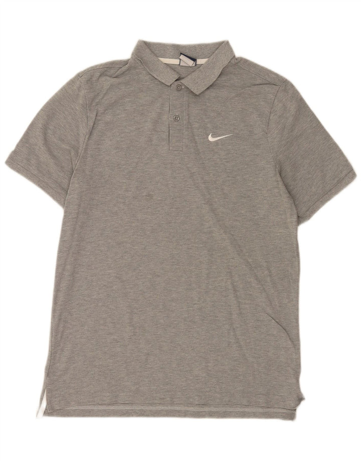 Męska koszulka polo Nike, duża, szara, bawełniana w plamki