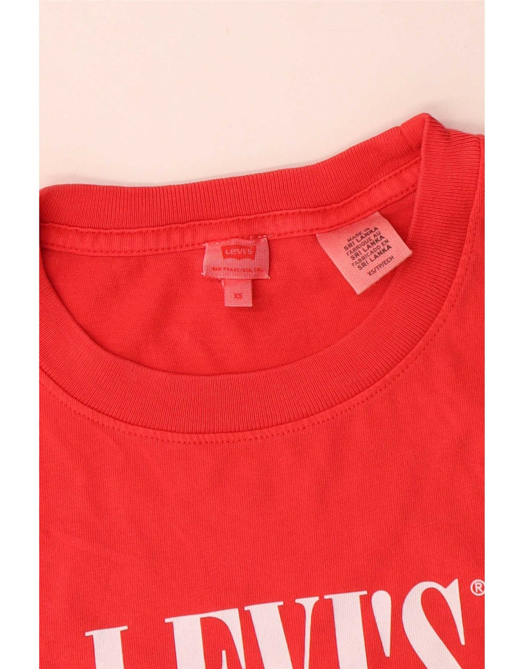 Damska koszulka oversize z grafiką Levi's Top UK 6 XS czerwona