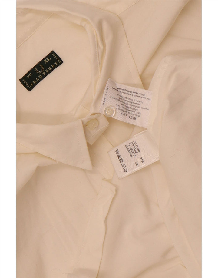 Koszula damska Fred Perry UK 18 XL, biała bawełna