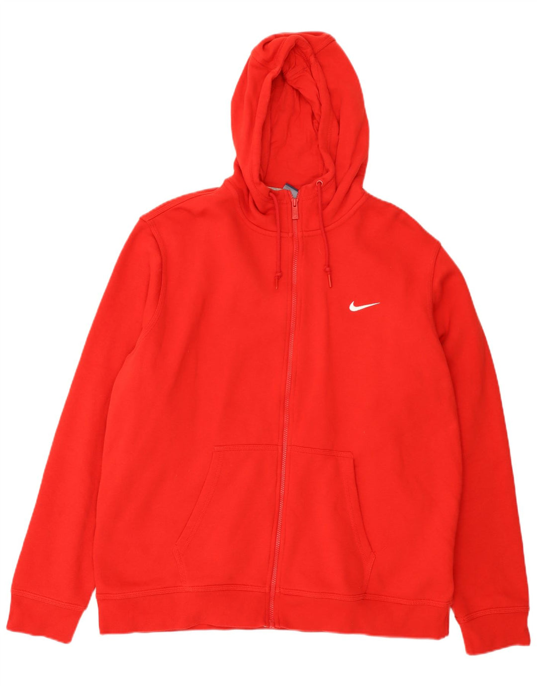 Męski sweter z kapturem i zamkiem błyskawicznym Nike, 2XL, czerwona, bawełniana