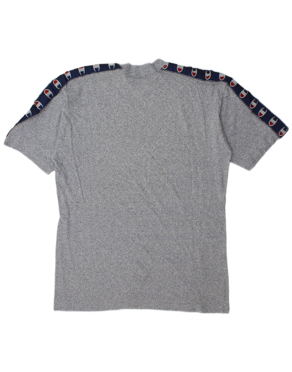 Męski T-shirt Champion z grafiką, top XL, niebieska bawełna z plamkami