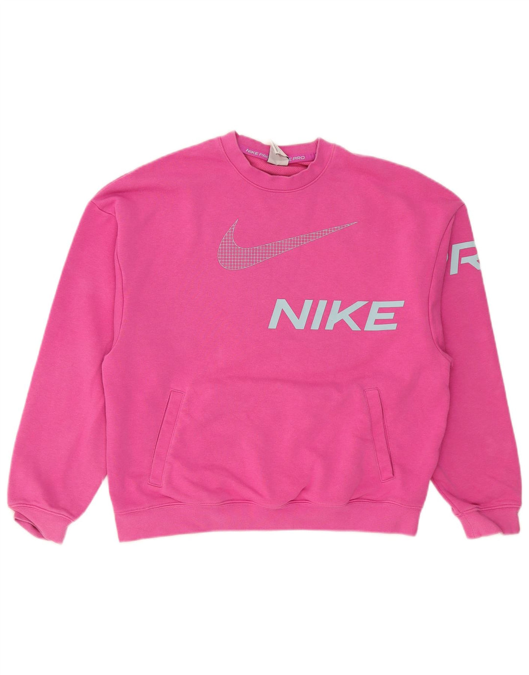 Damska bluza dresowa Nike Graphic Oversize UK 10, mała, różowa, bawełniana