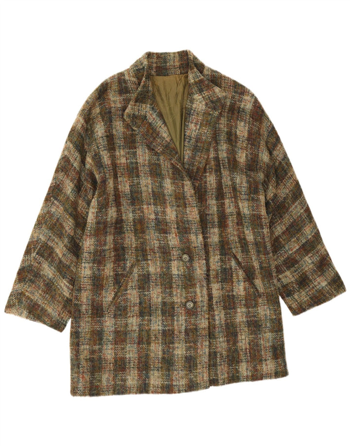 Vintage damska marynarka zapinana na 2 guziki UK 18 XL w zieloną kratkę