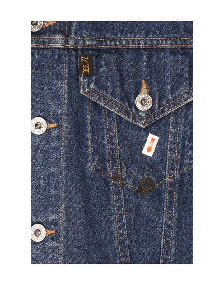 REPLAY Mens Denim Jacket UK 40 Large Blue Cotton Vintage Replay and Second-Hand Replay from Messina Hembry 