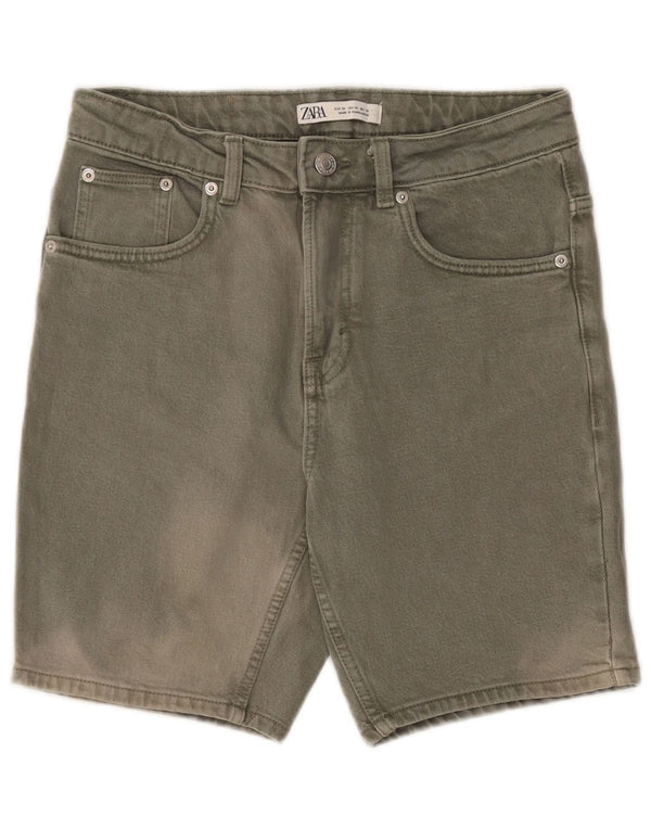 Męskie spodenki jeansowe Zara EU 38 Small W30, bawełna khaki
