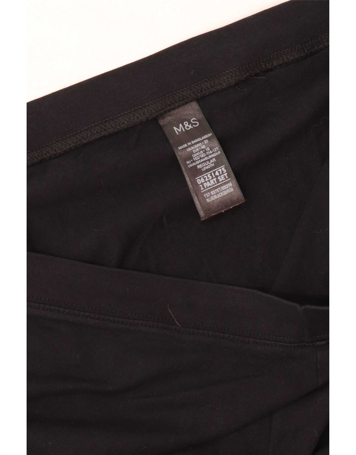 Legginsy damskie Marks & Spencer UK 20 2XL, czarne, bawełniane