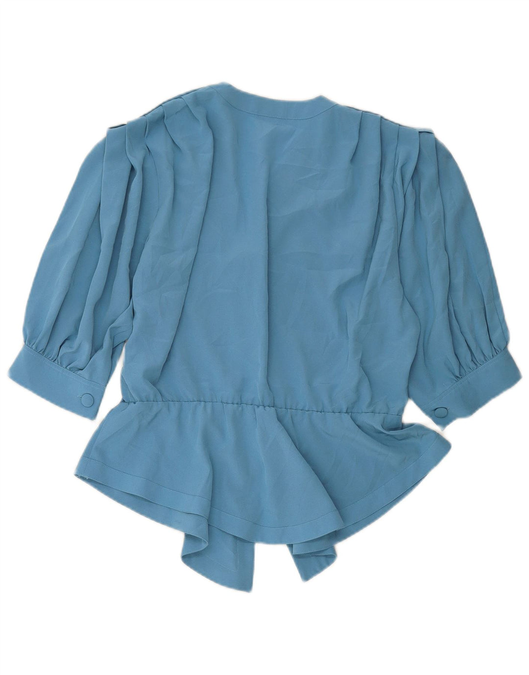 MARIO PUCCI CECCONI Damska bluzka koszulowa z krótkim rękawem IT 42 Średni niebieski