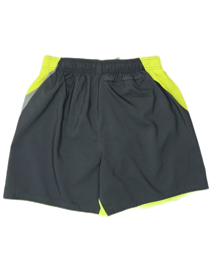 Męskie spodenki kąpielowe Nike z grafiką, duże, zielone, poliestrowe bloki kolorów