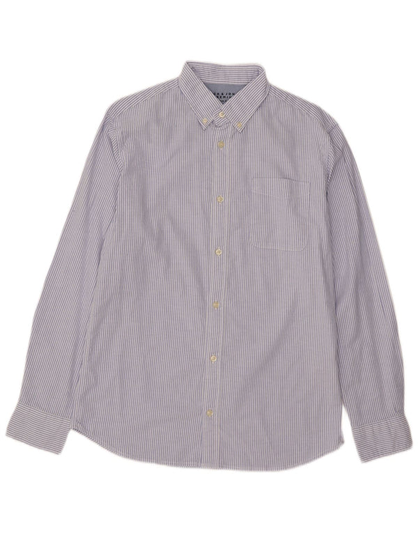 Koszula męska Oxford Jack & Jones, bawełniana, w kolorze średniego niebieskiego w prążki