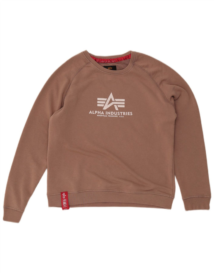 Damska bluza z grafiką ALPHA INDUSTRIES UK 14, średni brąz