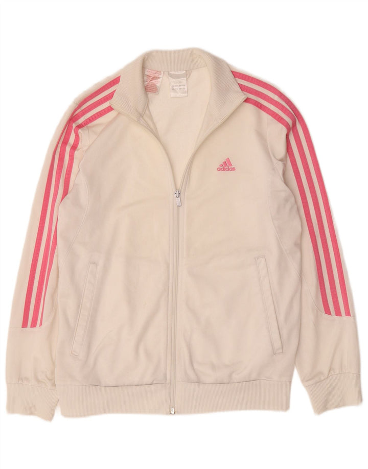 Kurtka dziewczęca Adidas Dresowa Top 13-14 Lat Biała Poliester