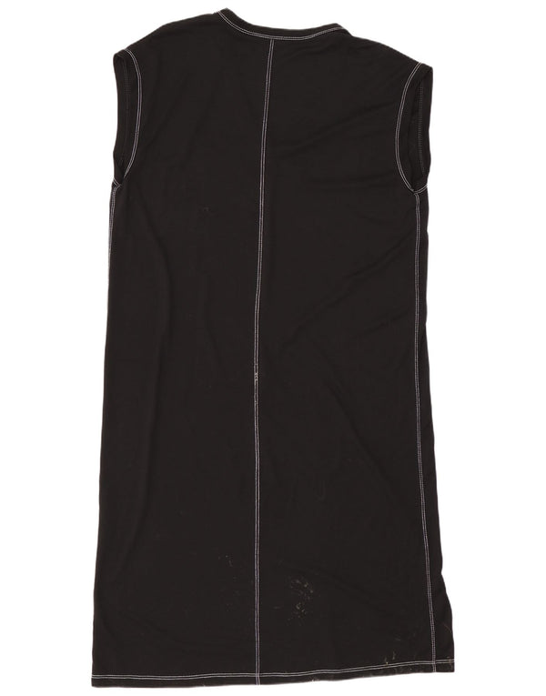 Damska sukienka t-shirtowa bez rękawów, oversize, Zara UK 10, mała czarna
