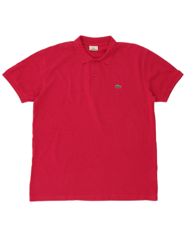 Męska koszulka polo Lacoste, rozmiar 6, XL, różowa, bawełniana