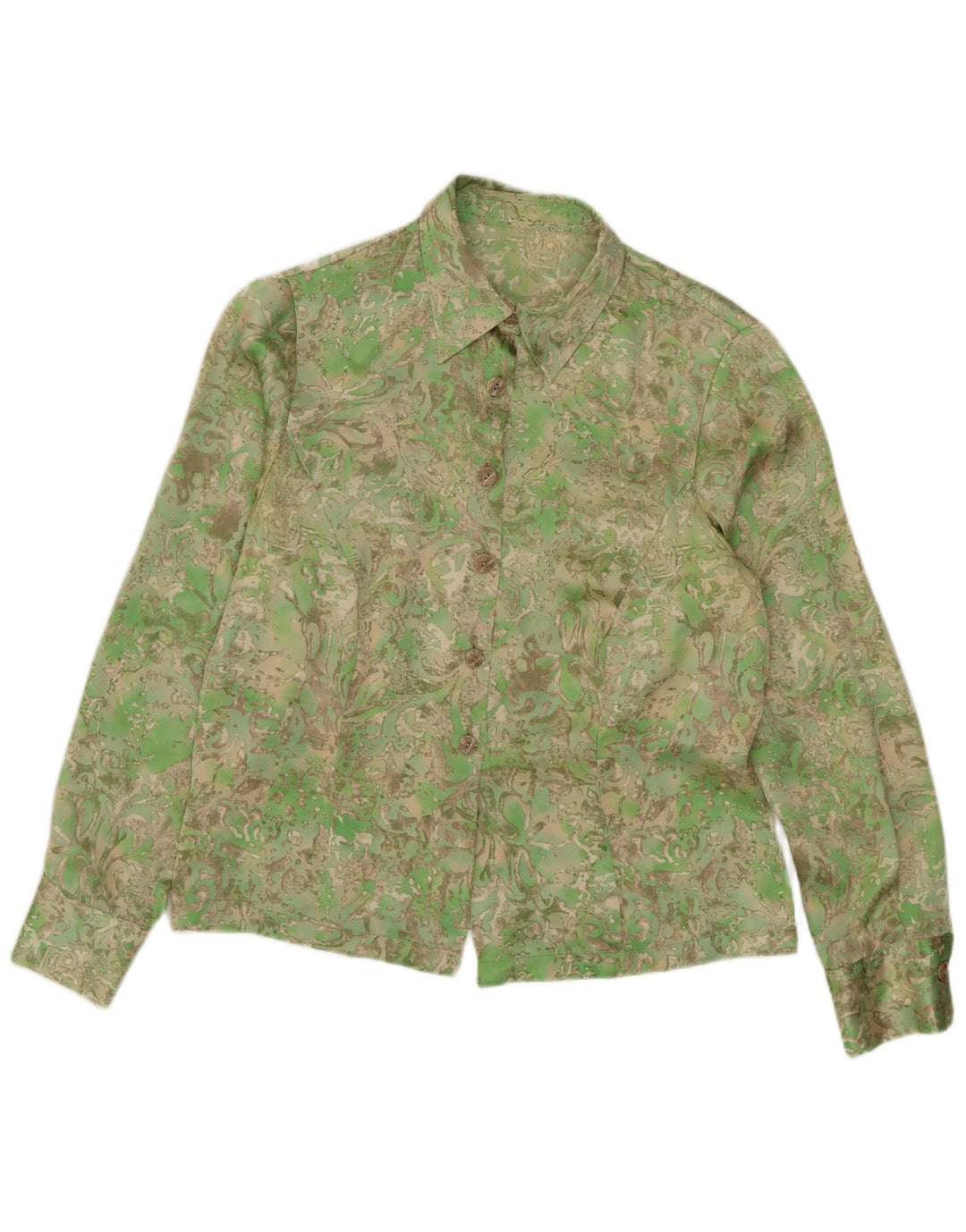Koszula damska Vintage UK 14 Średnia zieleń Paisley
