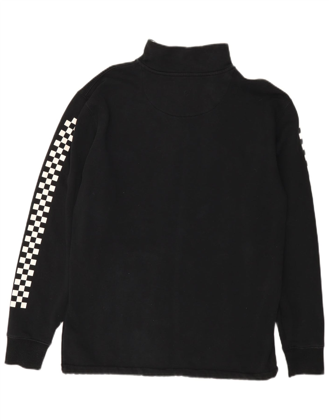 Męski sweter VANS z zamkiem błyskawicznym, średniej wielkości, czarny, z geometrycznej bawełny