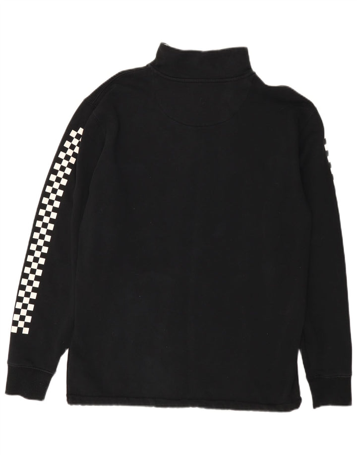 Męski sweter VANS z zamkiem błyskawicznym, średniej wielkości, czarny, z geometrycznej bawełny