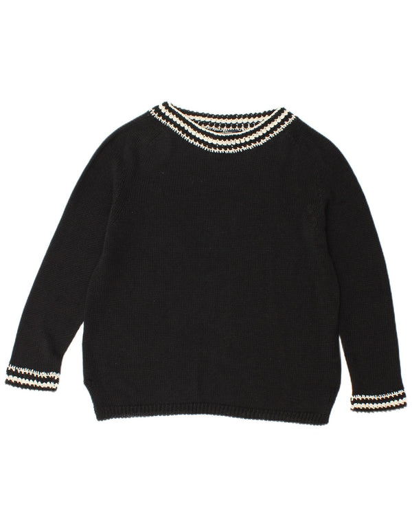 MAX MARA Damski sweter z dekoltem w łódkę UK 10 Small Black