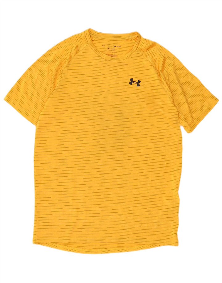 Under Armour Męski T-shirt Top z poliestru w małe żółte paski