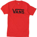 Męski T-shirt VANS o klasycznym kroju z grafiką, mały, czerwony, bawełniany