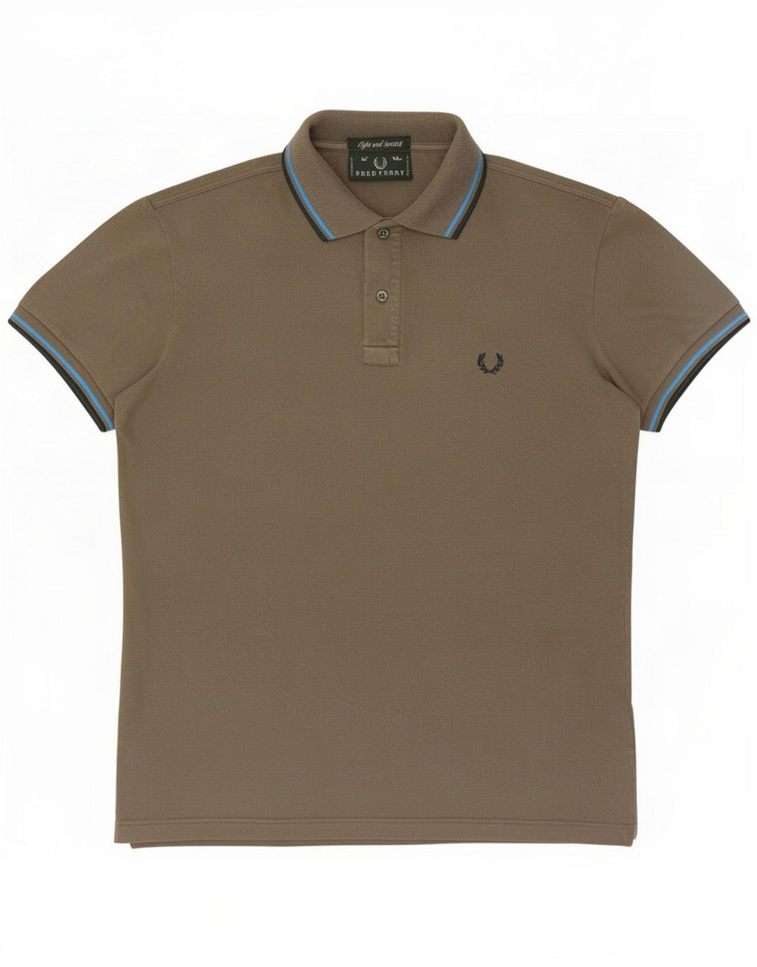 Męska koszulka polo Fred Perry, bawełniana w paski w kolorze khaki