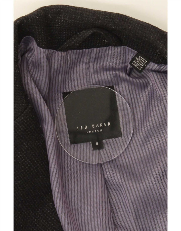 Męski płaszcz wojskowy Ted Baker, rozmiar 4, duży, szary, wełniany