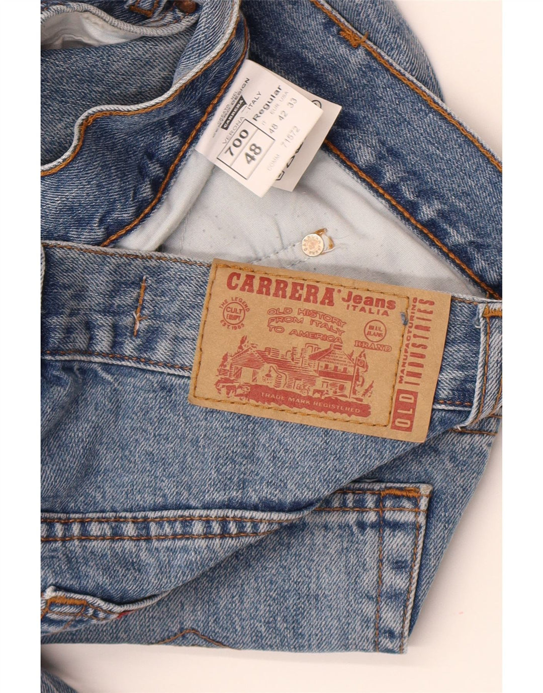 Carrera Męskie 700 Slim Jeans IT 48 Medium W32 L34 Niebieska bawełna