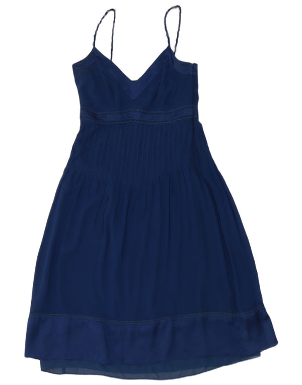 Karen Millen Damska sukienka Sundress UK 10 Small, granatowa, jedwabna
