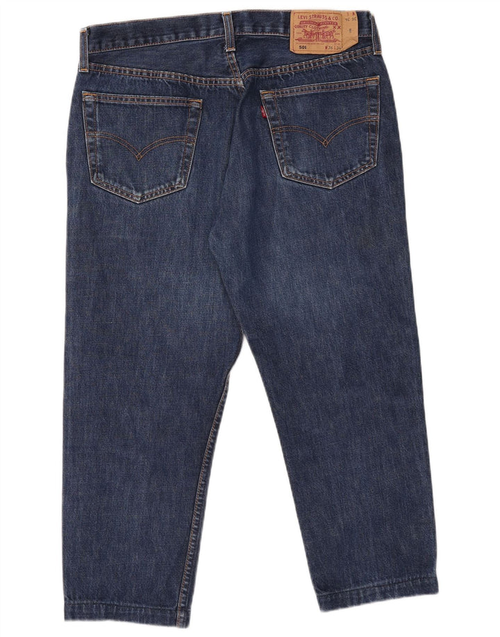 Męskie dżinsy Levi's 501 Capri W36 L22 Niebieska bawełna
