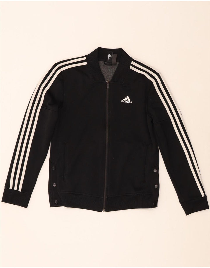 Damska kurtka dresowa Adidas UK 8/10, mała czarna, z blokami kolorów