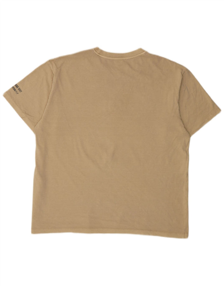 Męski T-shirt z grafiką Levi's, duży, beżowy, bawełniany