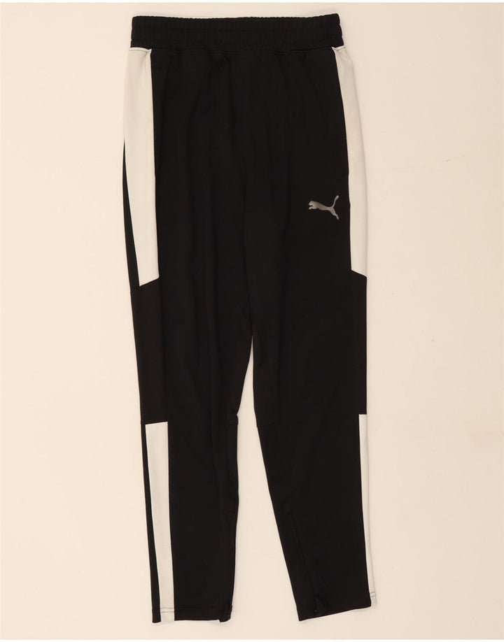 PUMA Mens Tracksuit Trousers Small Black Colourblock Polyester