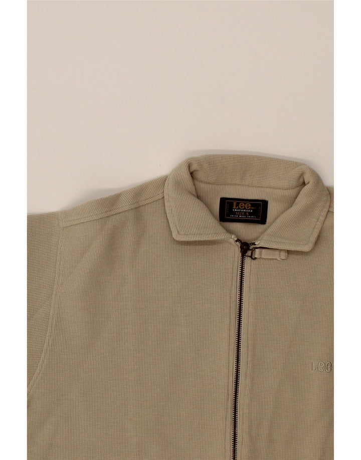 LEE Mens Tracksuit Top Jacket Small Beige Cotton Vintage Lee and Second-Hand Lee from Messina Hembry 