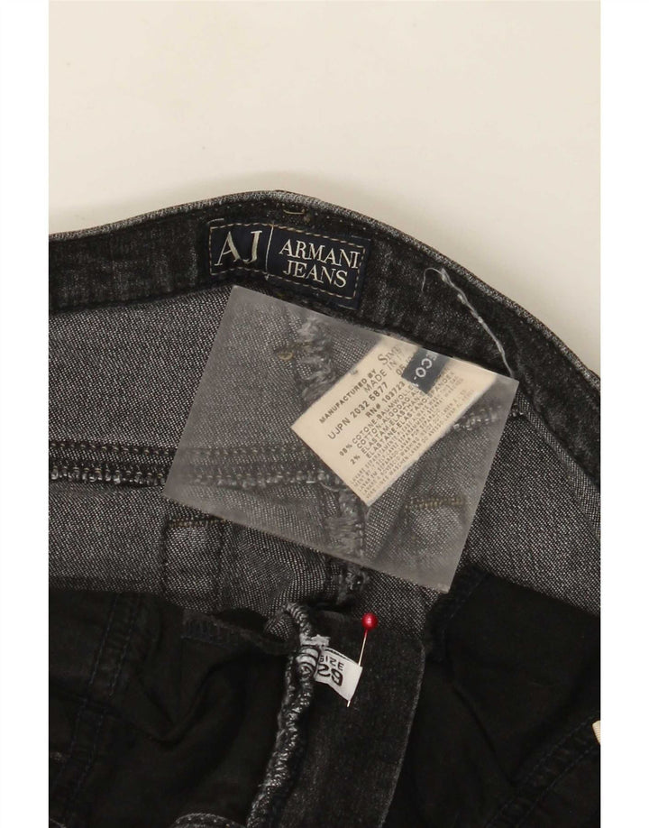 Damskie jeansy Bootcut Armani W29 L28 Czarne bawełniane