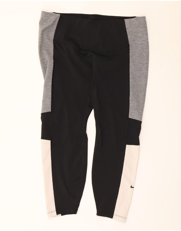 Damskie legginsy Nike UK 18 XL, wielokolorowe, sportowe z blokami kolorów