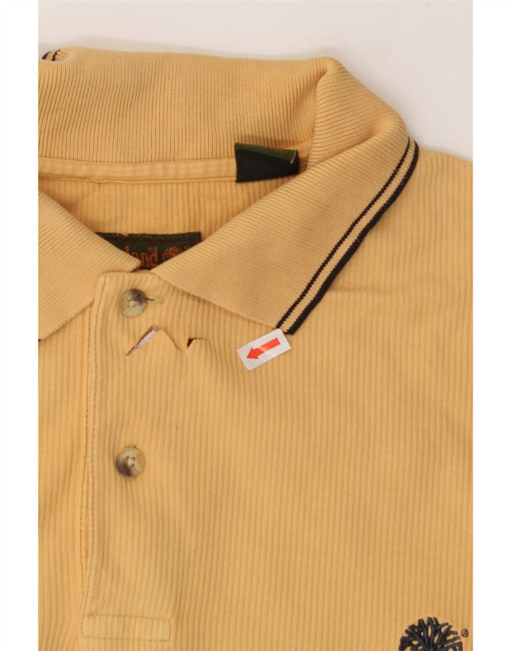 TIMBERLAND Mens Polo Shirt Medium Beige Cotton Vintage Timberland and Second-Hand Timberland from Messina Hembry 