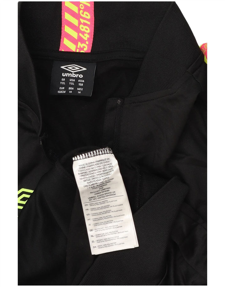 Chłopięca bluza dresowa z grafiką Umbro 12-13 lat XL, czarna, poliester