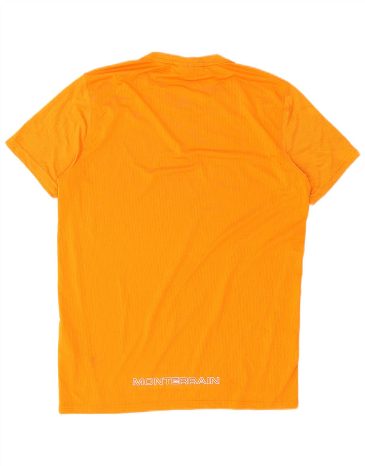 T-shirt męski Monterrain, mały, pomarańczowy, poliester