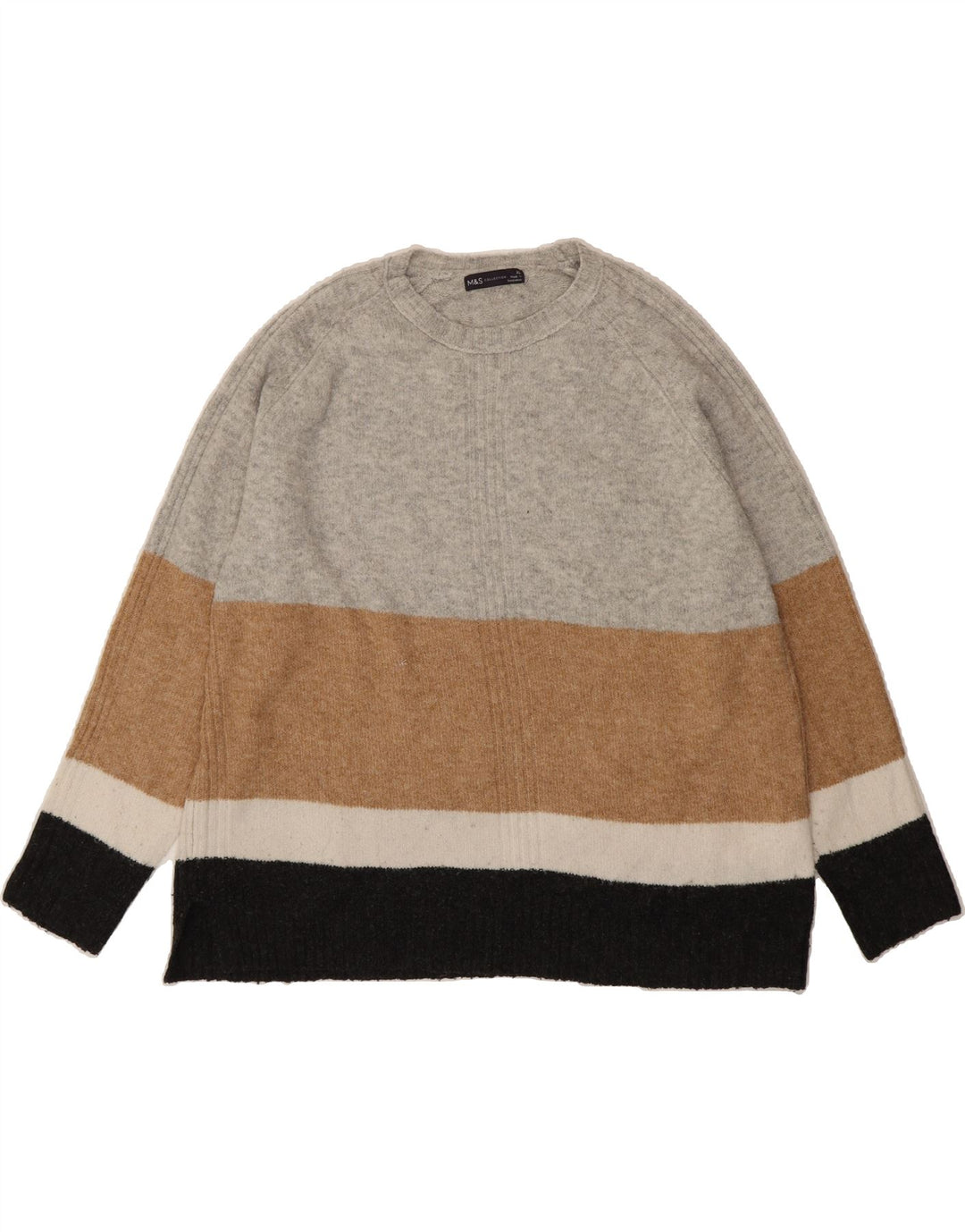 MARKS & SPENCER Womens Boat Neck Jumper Sweater UK 18 XL Multicoloured Vintage Marks & Spencer and Second-Hand Marks & Spencer from Messina Hembry 