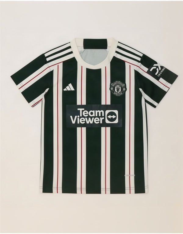 Chłopięca koszulka z grafiką Adidas Manchester United na 10-11 lat w zielone paski