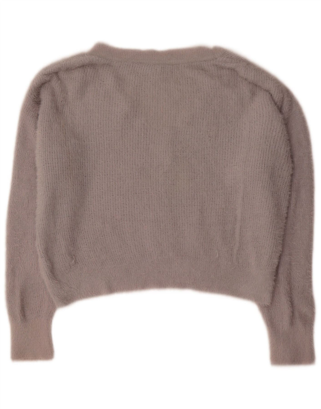 Topshop Damski sweter typu Crop Oversize z dekoltem w kształcie litery V, UK 10, mały, szary