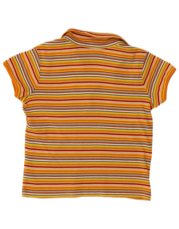 Damska koszulka polo S.Oliver Crop UK 14, duża, żółta, bawełniana w paski