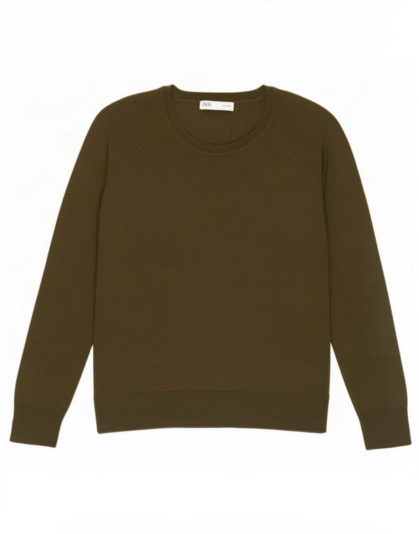 Damski sweter Zara z dekoltem w łódkę UK 16, duża wiskoza khaki