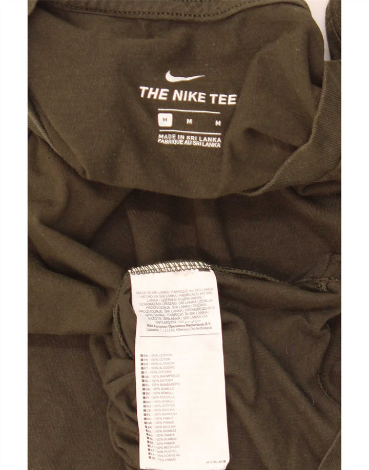 T-shirt męski Nike, średni, bawełniany kolor khaki