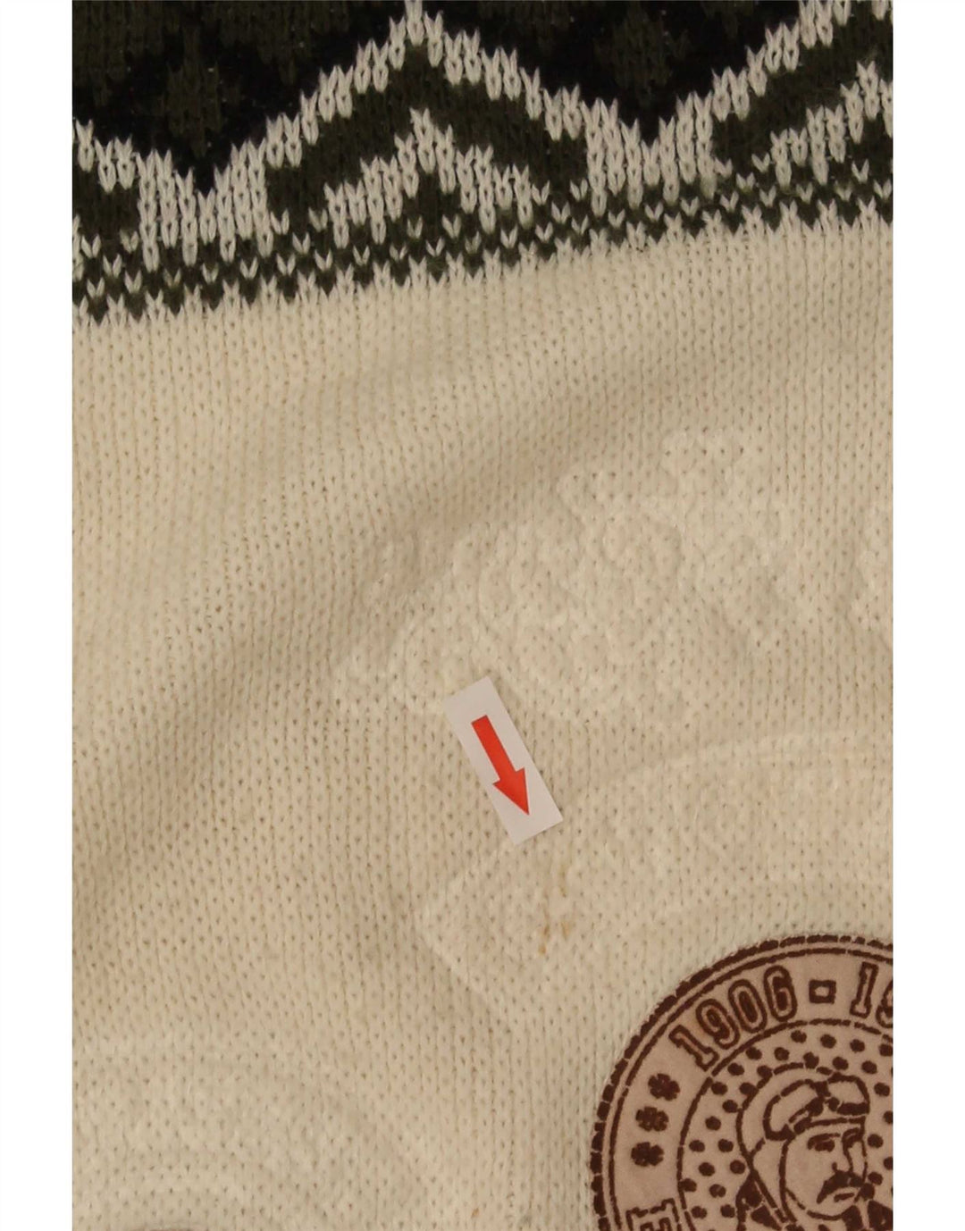 Vintage męski sweter z golfem, duży, zielony, geometryczny