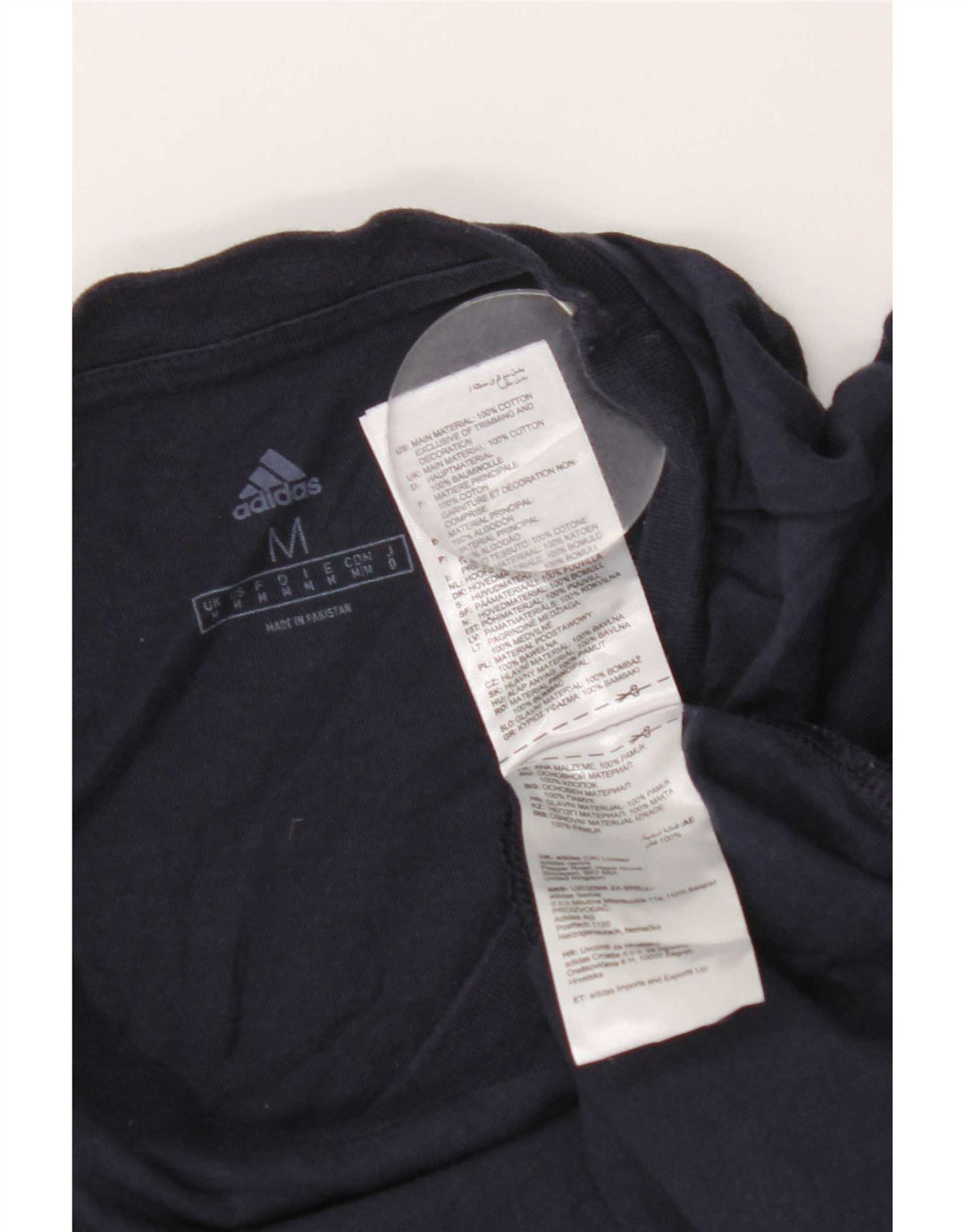Męska koszulka graficzna Adidas Top Medium Granatowa, bawełniana
