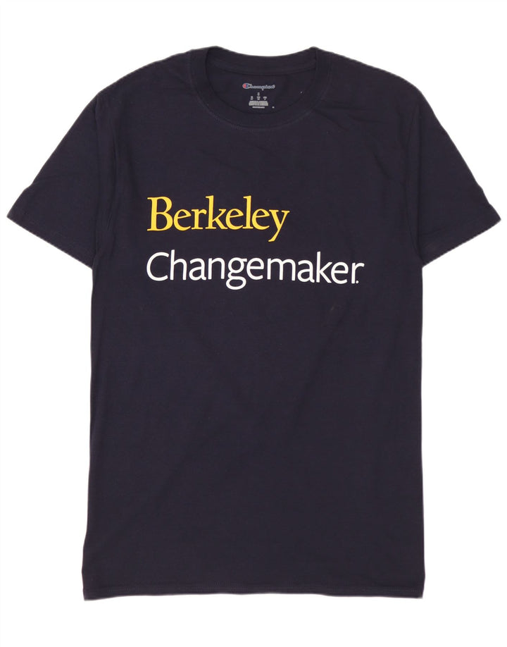 Męski T-shirt z grafiką CHAMPION, mały, granatowy