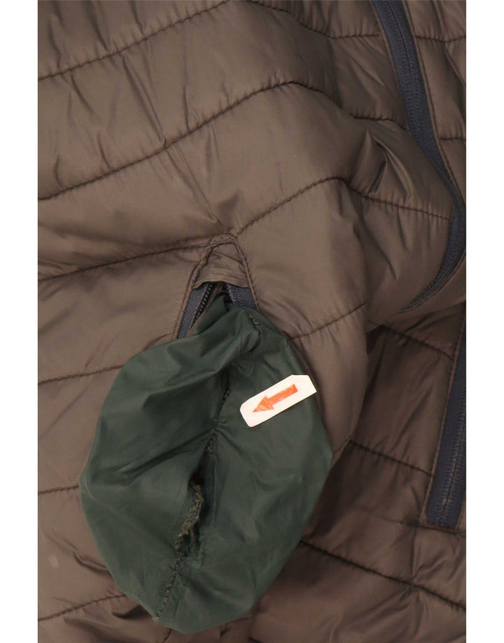 Męska wyściełana kurtka z kapturem North Sails UK 36 Small, szary nylon