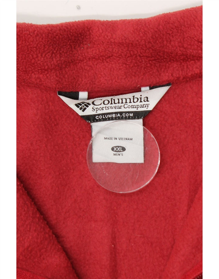 Męska kurtka polarowa COLUMBIA UK 44 2XL Czerwony poliester