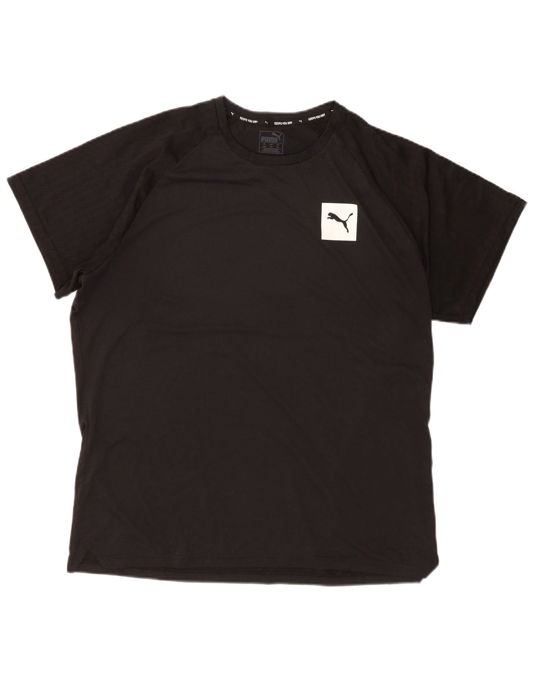 PUMA Mens Graphic T-Shirt Top 2XL Black Polyester