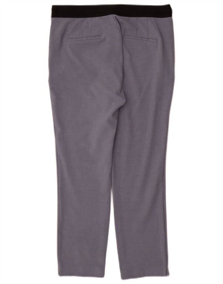 Damskie proste spodnie chino Zara XL W32 L27 Niebieski poliester